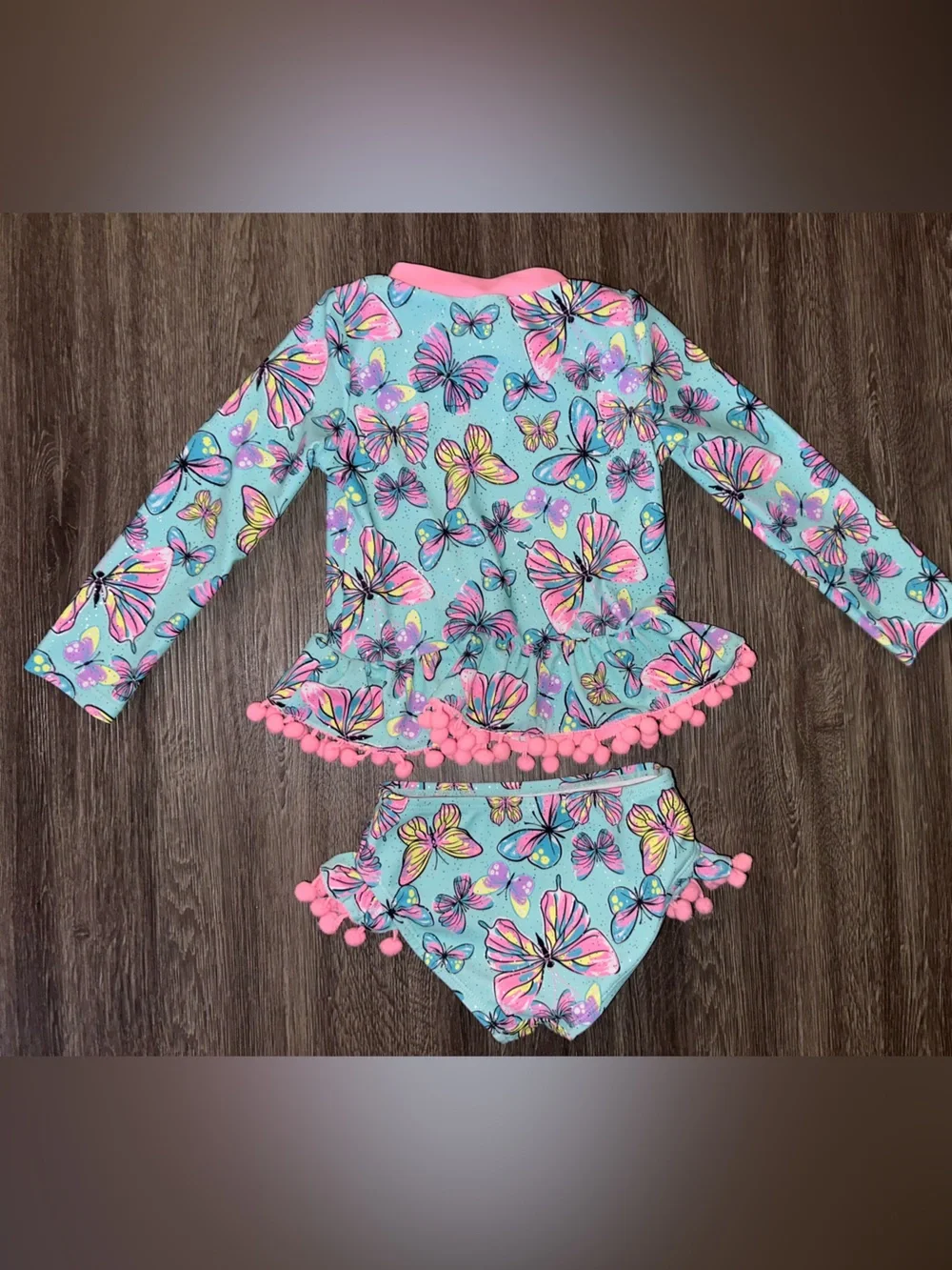 Betsey Johnson Butterfly rashguard swimsuit